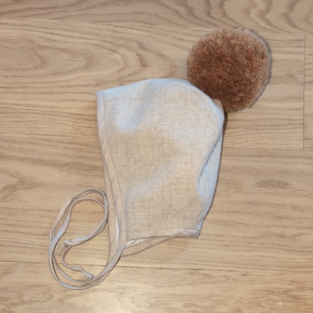 Briar Baby Pom Bonnet - Marzipan 2-4Y